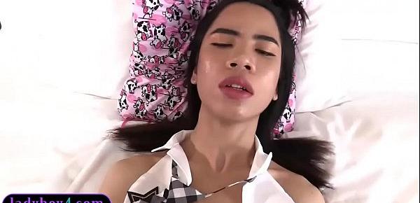  Schoolgirl ladyboy fucked from her ass to her mouth